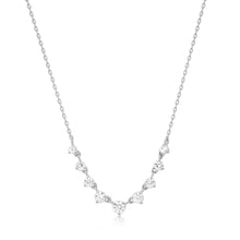 Load image into Gallery viewer, ROSAMUND | Rose Cut White Sapphire Necklace Necklaces AURELIE GI White Gold