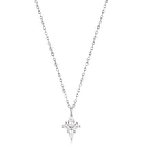 Load image into Gallery viewer, AURORA | Pear and Baguette White Sapphire Necklace