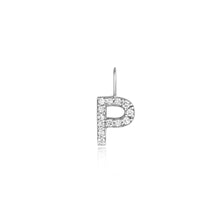 Load image into Gallery viewer, P | Diamond Initial Charm Necklace Charms AURELIE GI White Gold