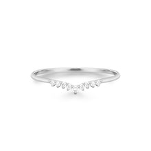 Load image into Gallery viewer, FROST | Curved Diamond Ring Rings AURELIE GI #5 White Gold