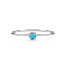 Load image into Gallery viewer, AMINA | Turquoise Solitaire Ring Rings AURELIE GI #5 White Gold