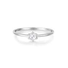 Load image into Gallery viewer, MARILYN | Solitaire Rose Cut White Sapphire Ring Rings AURELIE GI White Gold #5