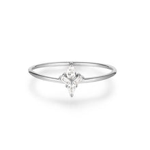 Load image into Gallery viewer, AURORA | Pear and Baguette White Sapphire Ring