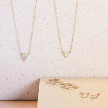 Load image into Gallery viewer, ZENA | Opal and Diamond Necklace Necklaces AURELIE GI