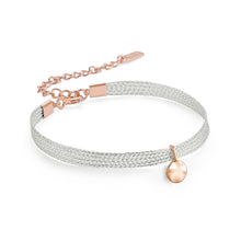 Load image into Gallery viewer, Rose Gold Ripple Ribbon Bracelet