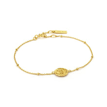 Load image into Gallery viewer, Gold Emblem Beaded Bracelet