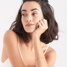 Load image into Gallery viewer, Gold Tassel Drop Bangle