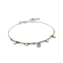 Load image into Gallery viewer, Turquoise and Labradorite Silver Bracelet