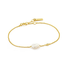 Load image into Gallery viewer, Gold Pearl Bracelet