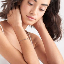 Load image into Gallery viewer, Silver Beaded Chain Link Bracelet