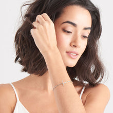 Load image into Gallery viewer, Silver Mixed Link T-bar Bracelet