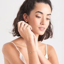 Load image into Gallery viewer, Gold Mother Of Pearl Drop Disc Bracelet