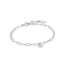 Load image into Gallery viewer, Silver Chunky Chain Padlock Bracelet