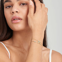 Load image into Gallery viewer, Gold Turquoise Bar Bracelet