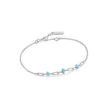 Load image into Gallery viewer, Silver Turquoise Link Bracelet