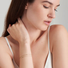 Load image into Gallery viewer, 14kt Gold Opal and White Sapphire Star Bracelet
