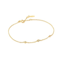 Load image into Gallery viewer, 14kt Gold Triple Natural Diamond Bracelet