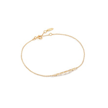 Load image into Gallery viewer, 14kt Gold Stargazer Natural Diamond Bar Bracelet