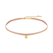 Load image into Gallery viewer, Gold Ripple Ribbon Choker