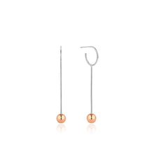 Load image into Gallery viewer, Silver Orbit Solid Drop Earrings