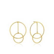 Load image into Gallery viewer, Gold Modern Front Hoop Earrings