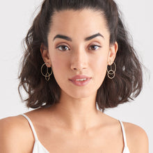 Load image into Gallery viewer, Gold Modern Front Hoop Earrings