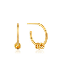 Load image into Gallery viewer, Gold Modern Hoop Earrings