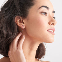 Load image into Gallery viewer, Silver Modern Chain Stud Earrings