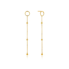 Load image into Gallery viewer, Gold Modern Beaded Drop Earrings