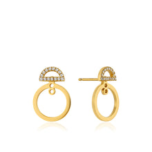 Load image into Gallery viewer, Gold Shimmer Pavé Hoop Ear Jackets