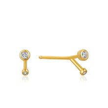 Load image into Gallery viewer, Gold Shimmer Double Stud Earrings