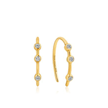 Load image into Gallery viewer, Gold Shimmer Stud Hook Earrings