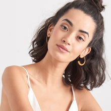 Load image into Gallery viewer, Gold Geometry Slim Hoop Earrings