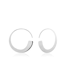 Load image into Gallery viewer, Silver Geometry Slim Hoop Earrings