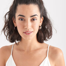 Load image into Gallery viewer, Silver Geometry Hoop Earrings