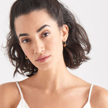 Load image into Gallery viewer, Gold Geometry Drop Earrings