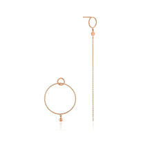 Load image into Gallery viewer, Rose Gold Textured Mismatched Earrings
