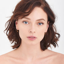 Load image into Gallery viewer, Gold Ripple Small Hoop Earrings