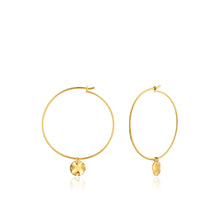 Load image into Gallery viewer, Gold Ripple Hoop Earrings