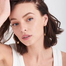 Load image into Gallery viewer, Gold Ripple Hoop Earrings