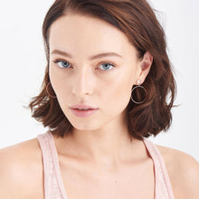 Load image into Gallery viewer, Rose Gold Ripple Front Hoop Earrings