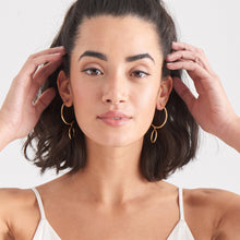 Load image into Gallery viewer, Gold Double Hoop Earrings