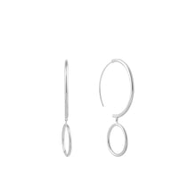 Load image into Gallery viewer, Silver Double Hoop Earrings