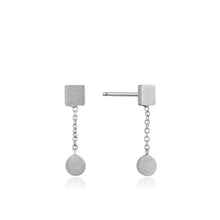 Load image into Gallery viewer, Silver Two Shape Drop Earrings