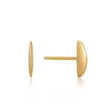 Load image into Gallery viewer, Gold Semi-Circle Stud Earrings