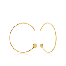 Load image into Gallery viewer, Gold Open Hoop Earrings