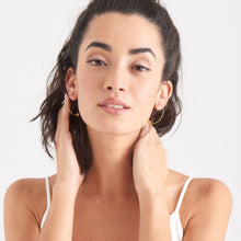 Load image into Gallery viewer, Gold Open Hoop Earrings