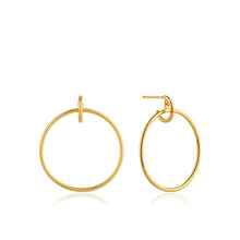 Load image into Gallery viewer, Gold Front Hoop Earrings