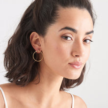 Load image into Gallery viewer, Gold Front Hoop Earrings