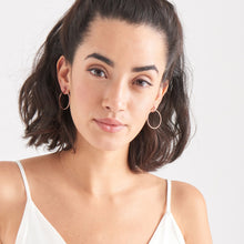 Load image into Gallery viewer, Rose Gold Front Hoop Earrings